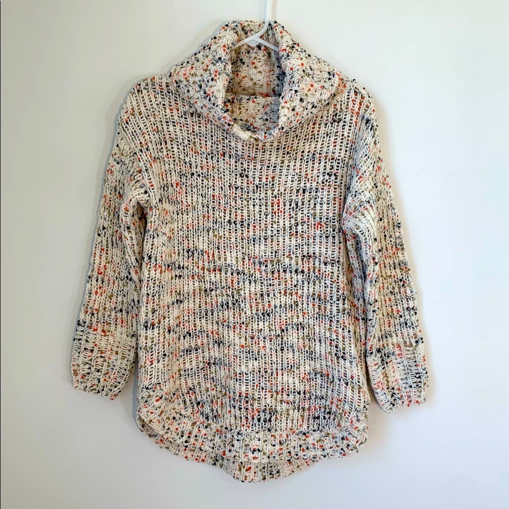 Jessica Simpson Chunky Confetti Cowl Neck Sweater Small
